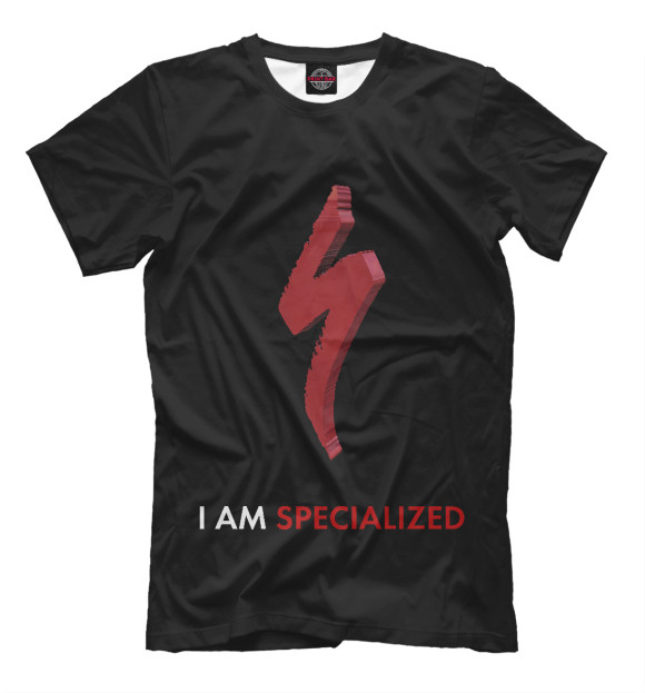 Футболка для мальчиков с изображением I AM SPECIALIZED цвета Черный