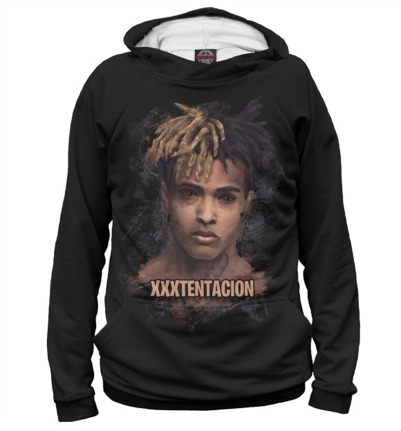 Женское худи с изображением XXXTentacion цвета Белый