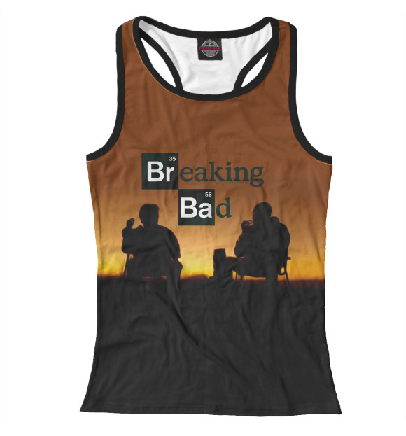 Женская майка-борцовка с изображением Breaking bad цвета Белый