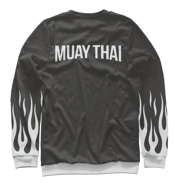 Свитшот для девочек с изображением Muay Thai цвета Белый