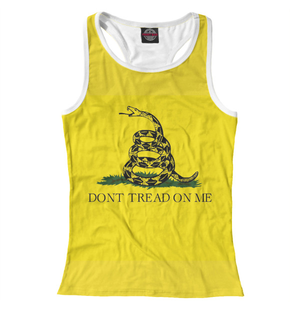 Женская майка-борцовка с изображением Не наступай на меня цвета Белый