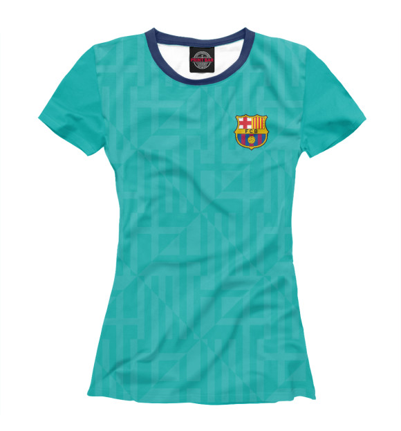 Женская футболка с изображением Барселона 2019-2020 (третий комплект) цвета Белый