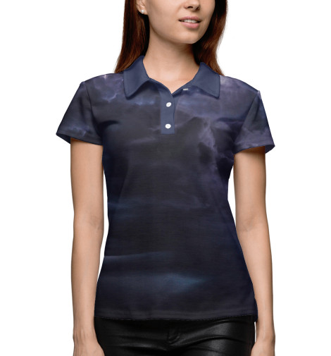 

Поло Print Bar, Белый, Гроза