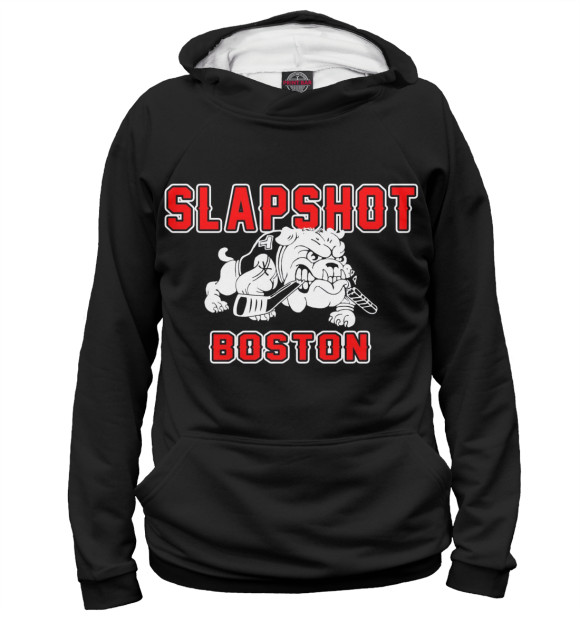 Худи для мальчика с изображением Slapshot Boston цвета Белый