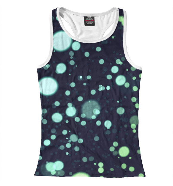 Женская майка-борцовка с изображением Абстракция света цвета Белый