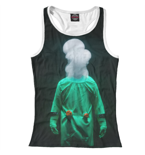 Женская майка-борцовка с изображением Психоделика цвета Белый