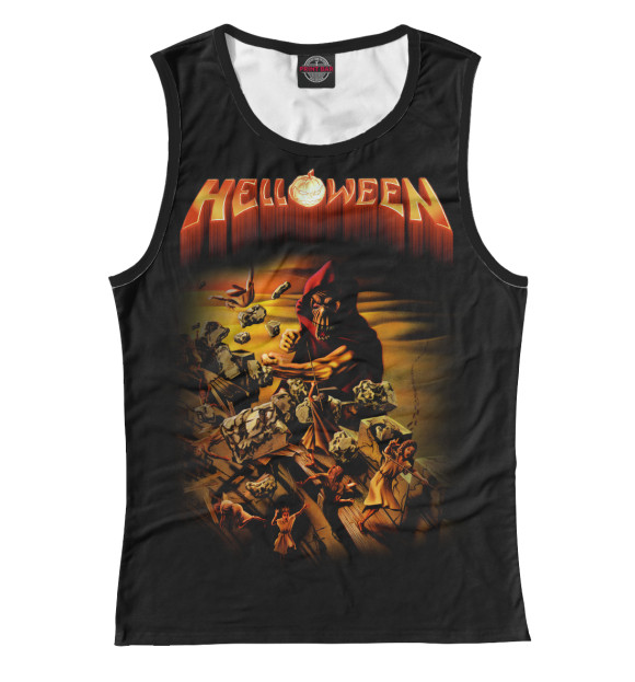 Майка для девочки с изображением Helloween цвета Белый