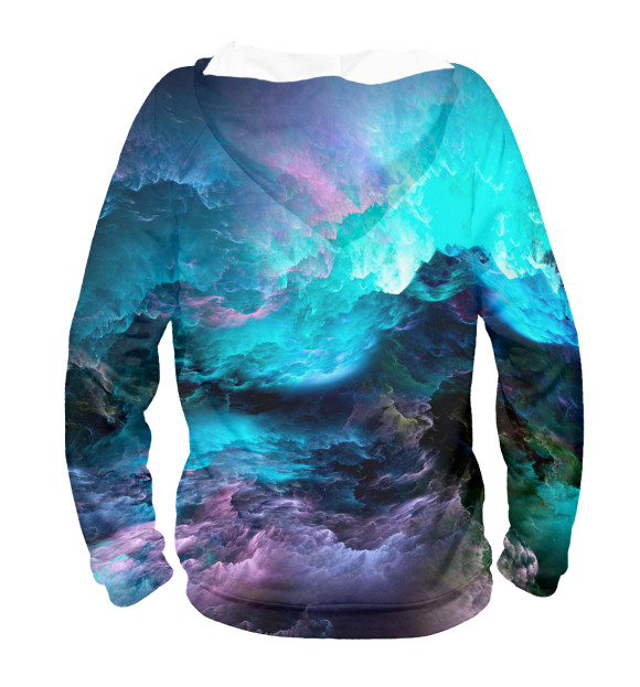 Мужское худи с изображением Облака цвета Белый