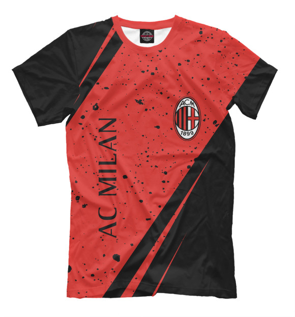 Мужская футболка с изображением AC Milan / Милан цвета Белый