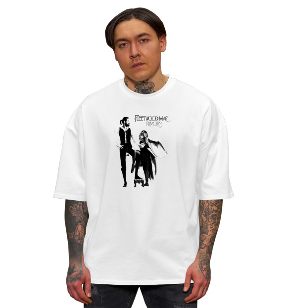 Мужская футболка оверсайз с изображением Rumours - Fleetwood Mac цвета Белый