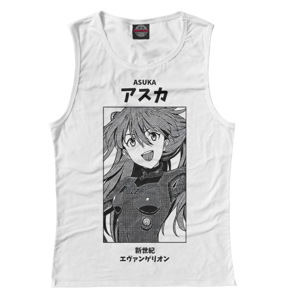 Майка для девочки с притом Neon Genesis Evangelion цвета Белый Майка для девочки с изображением Neon Genesis Evangelion цвета Белый