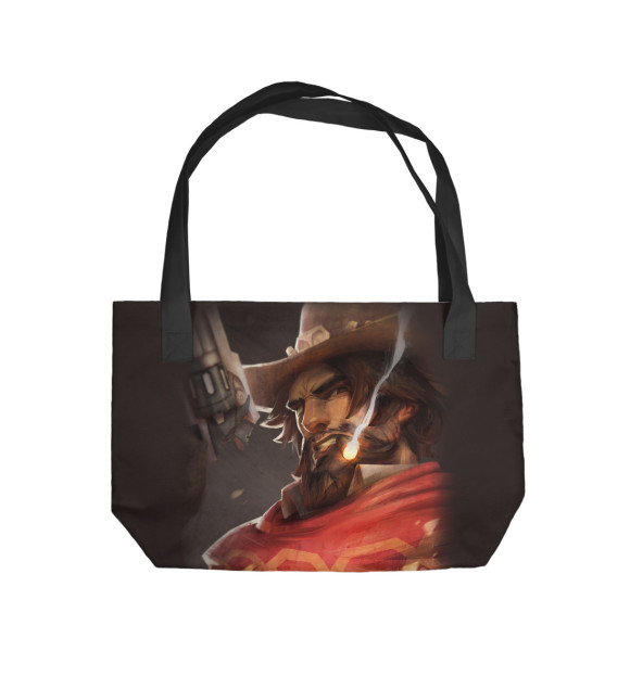 Пляжная сумка с изображением McCree цвета 