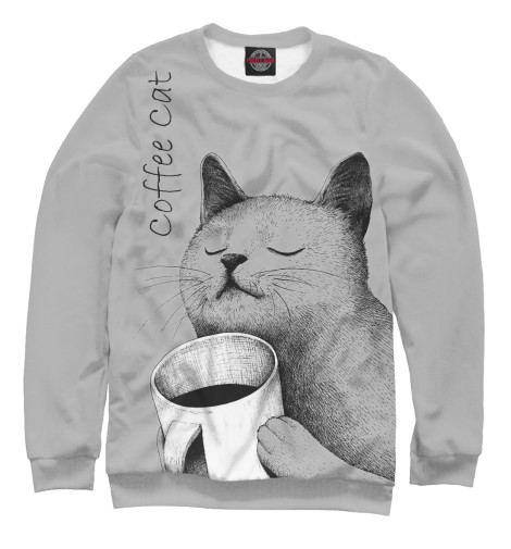 

Свитшоты Print Bar, Белый, Morning Cat