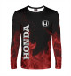 Мужской лонгслив Honda red fire