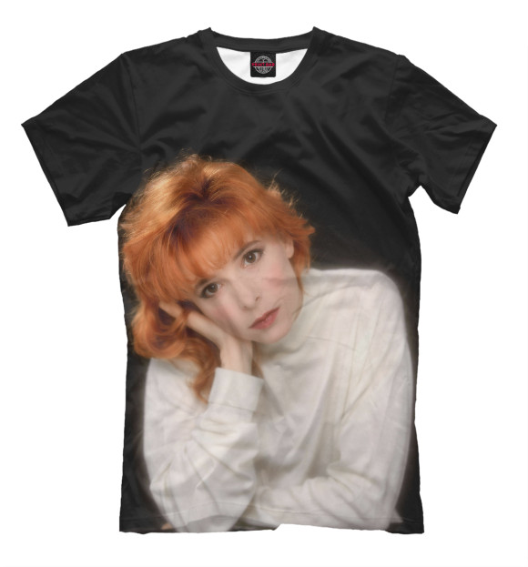 Футболка для мальчиков с изображением Mylene Farmer цвета Черный