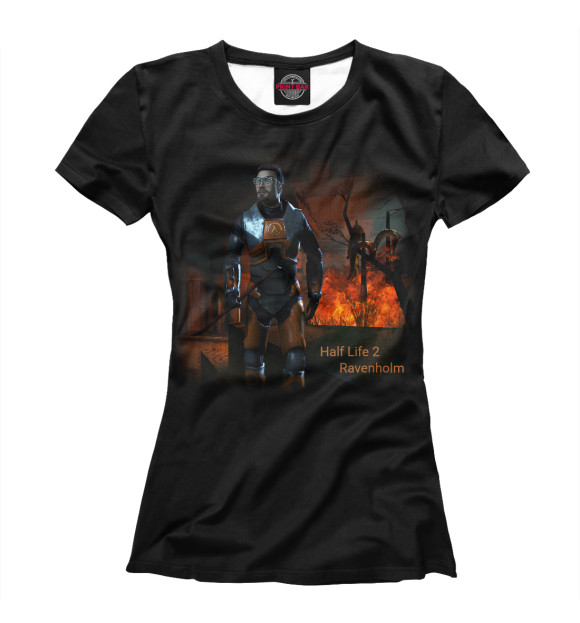 Женская футболка с изображением Half-Life 2 Ravenholm цвета Белый