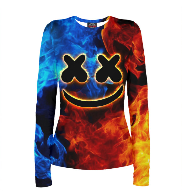 Женский лонгслив с изображением Marshmello Cosmos цвета Белый