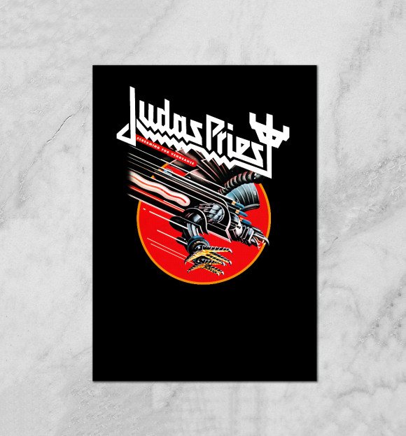 Плакат с изображением Judas Priest цвета Белый