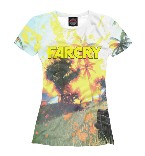 Женская футболка с изображением FarCry цвета Белый