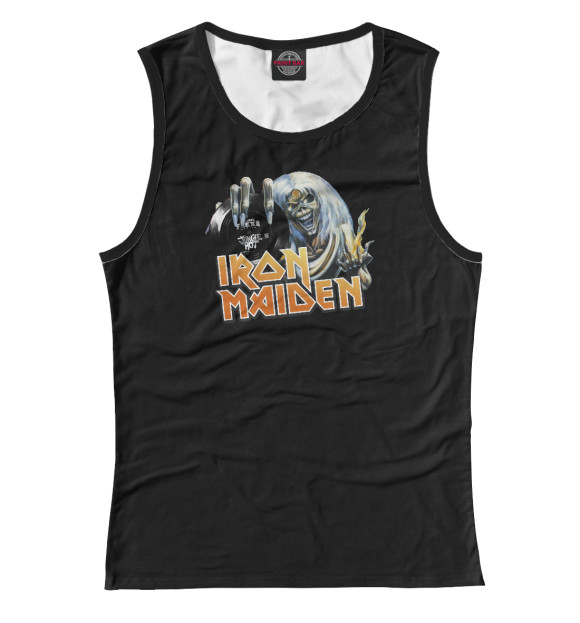 Майка для девочки с изображением Iron Maiden цвета Белый