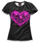 Женская футболка Черепа в сердце