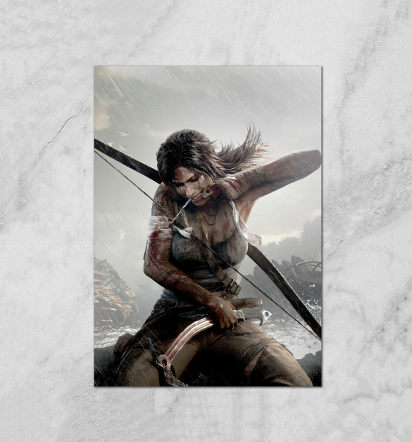 Плакат с изображением Tomb Raider цвета Белый