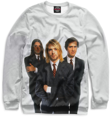 

Свитшоты Print Bar, Белый, Nirvana