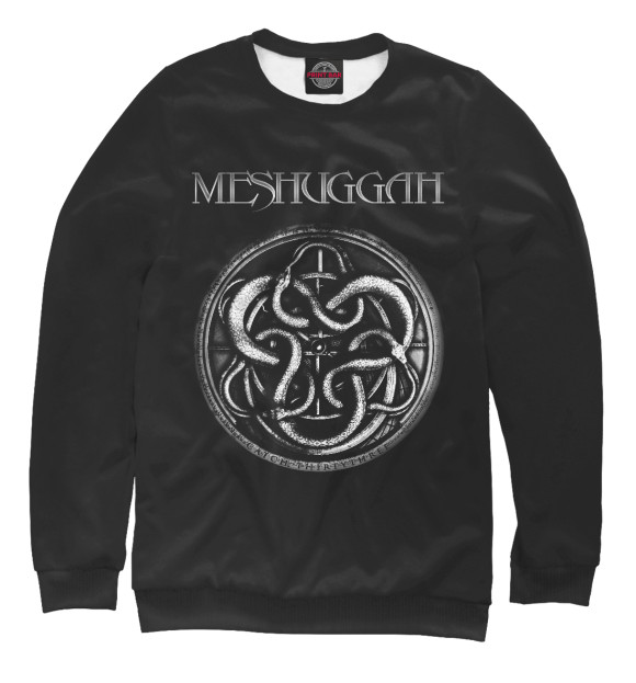 Мужской свитшот с изображением Meshuggah цвета Белый