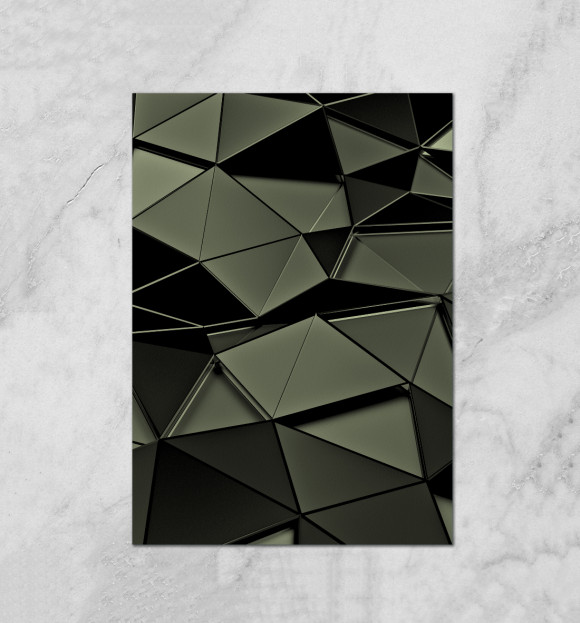 Плакат с изображением Gray Abstract цвета Белый