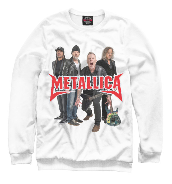 Свитшот для девочек с изображением Metallica цвета Белый