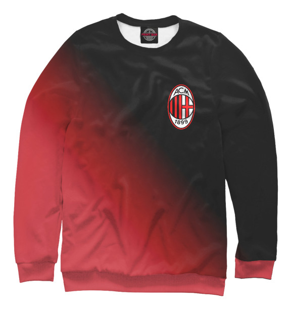 Свитшот для девочек с изображением AC Milan цвета Белый