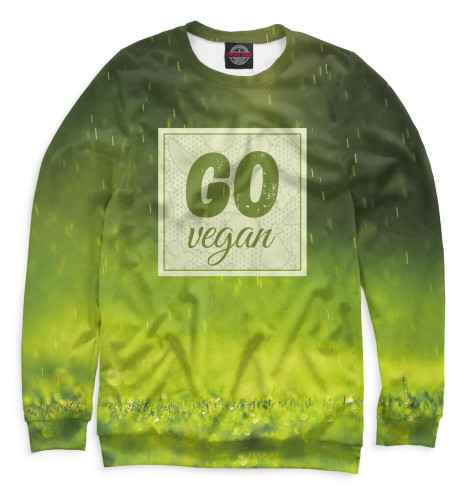 

Свитшоты Print Bar, Белый, Go Vegan