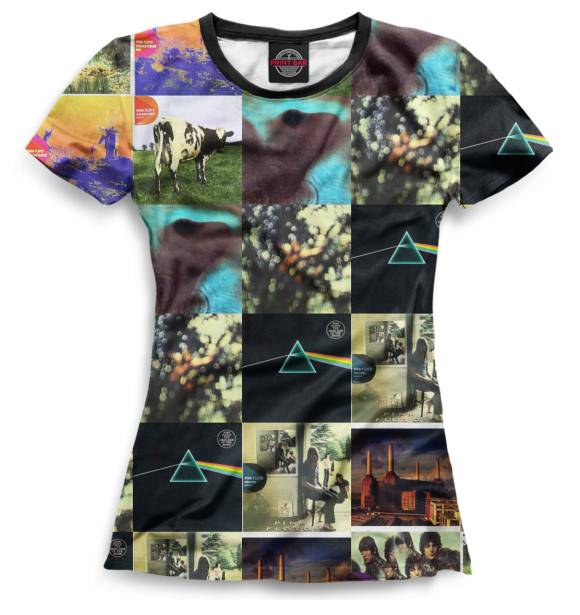 Женская футболка с изображением Pink Floyd цвета Белый