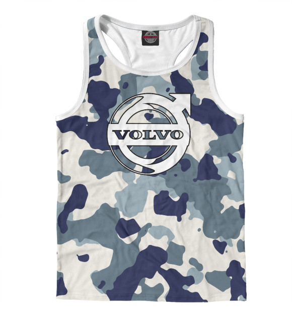 Мужская майка-борцовка с изображением Volvo цвета Белый