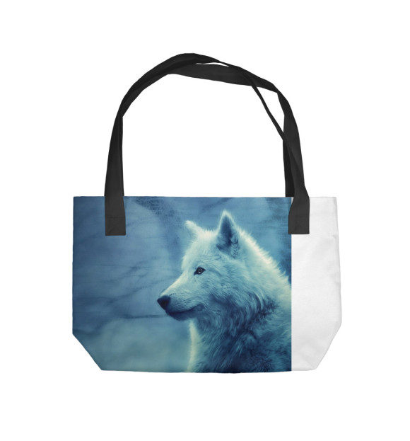 Пляжная сумка с изображением Волк цвета 