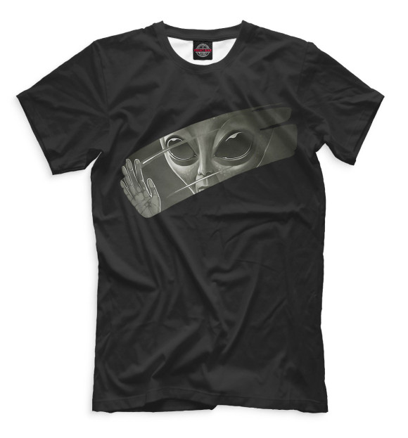 Мужская футболка с изображением Инопланетянин цвета Черный