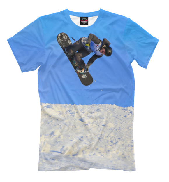 Мужская футболка с изображением Epic fall цвета Грязно-голубой