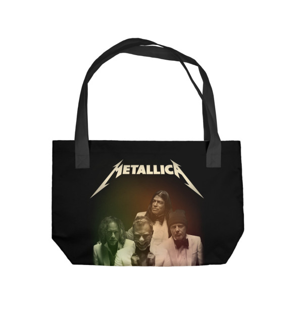 Пляжная сумка с изображением Metallica цвета 