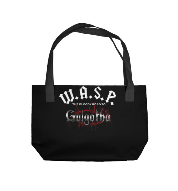 Пляжная сумка с изображением W.A.S.P. Band цвета 
