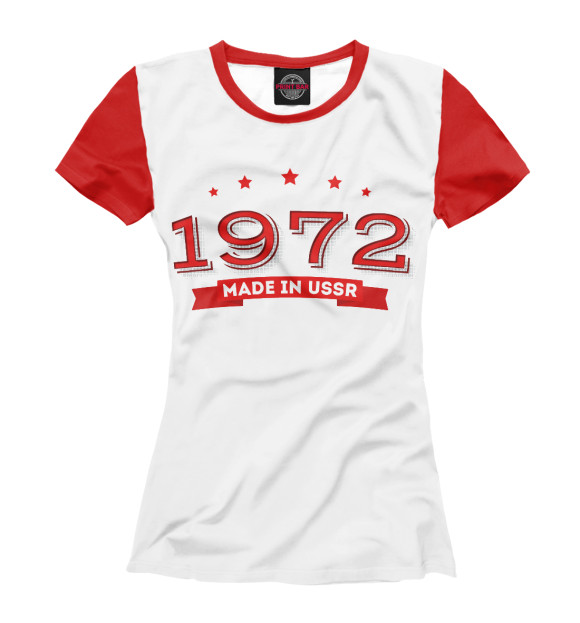 Футболка для девочек с изображением Made in 1972 USSR цвета Белый