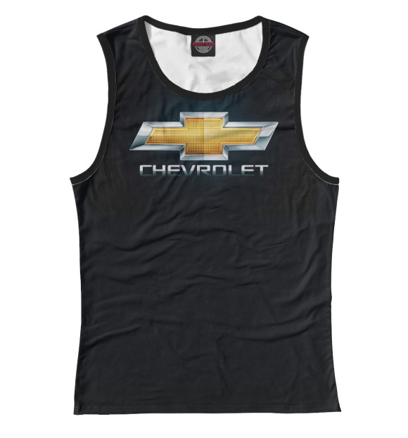 Майка для девочки с изображением Chevrolet Black цвета Р‘РµР»С‹Р№