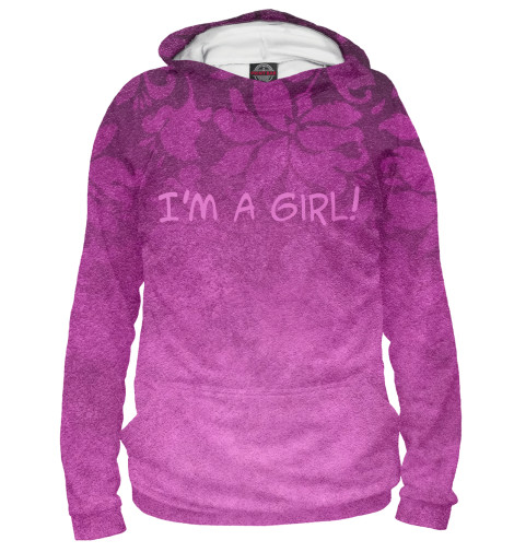 

Худи Print Bar, Белый, I'm a girl - я девочка