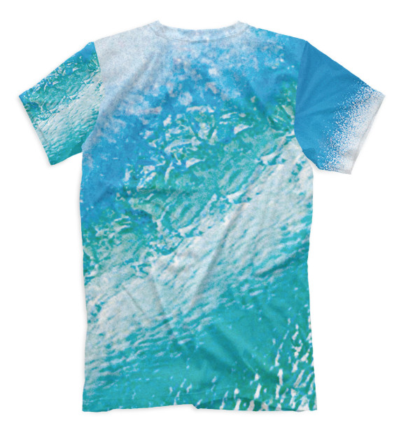 Мужская футболка с изображением Серфинг цвета Белый