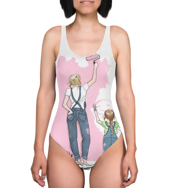 Купальник-боди с изображением Вместе цвета 