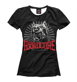 Женская футболка 100% Hardcore
