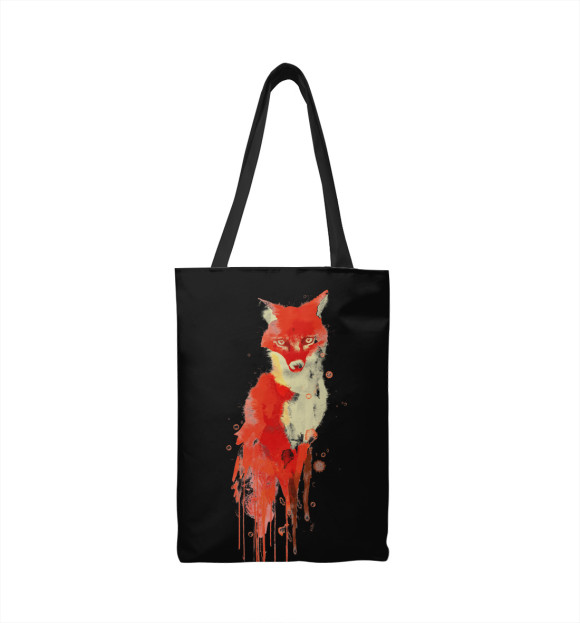 Сумка-шоппер с изображением Акварельная Лиса цвета 
