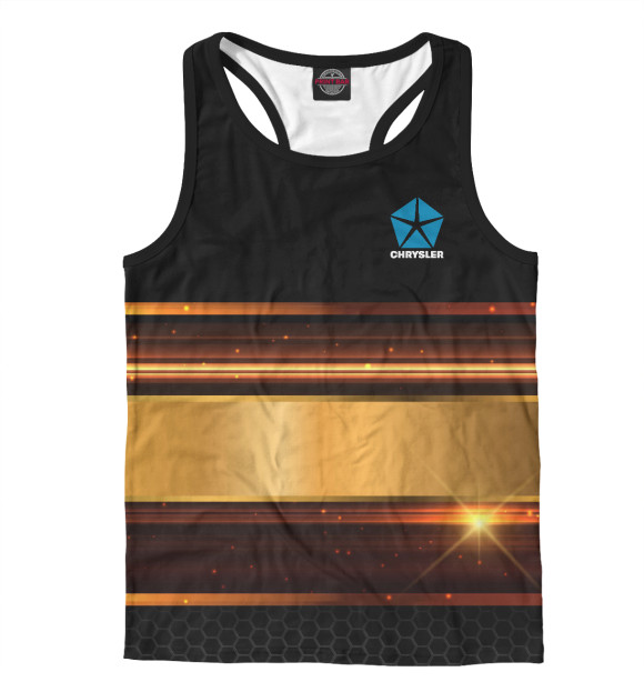 Мужская майка-борцовка с изображением Chrysler цвета Белый