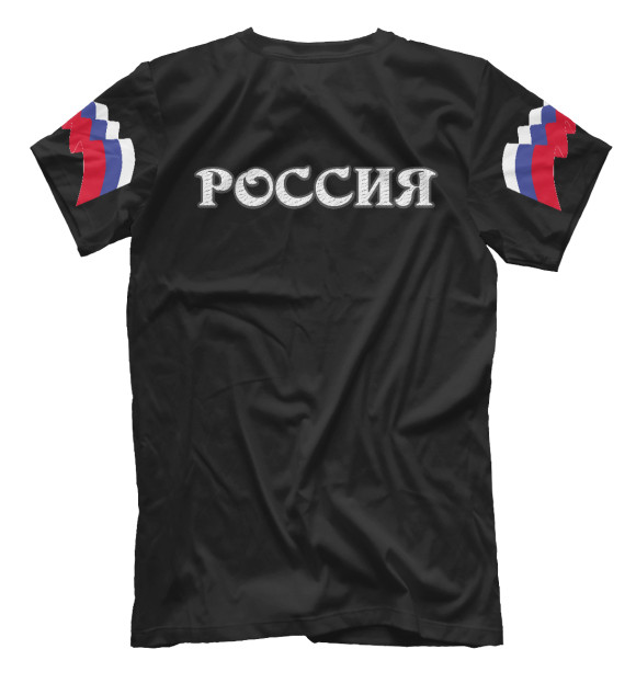 Футболка для мальчиков с изображением Грозный медведь России цвета Белый