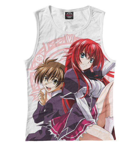 Майка для девочки с изображением High School DxD цвета Белый