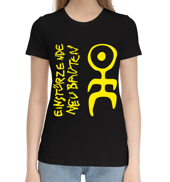 Женская хлопковая футболка с изображением Einsturzende Neubauten цвета Черный